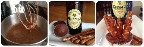 Beer & Pretzel Cupcakes