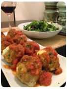 Mozzarella Stuffed Meatballs